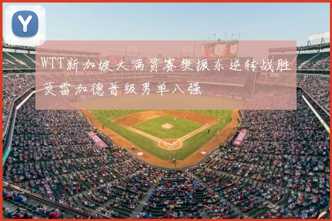 WTT新加坡大满贯赛樊振东逆转战胜莫雷加德晋级男单八强